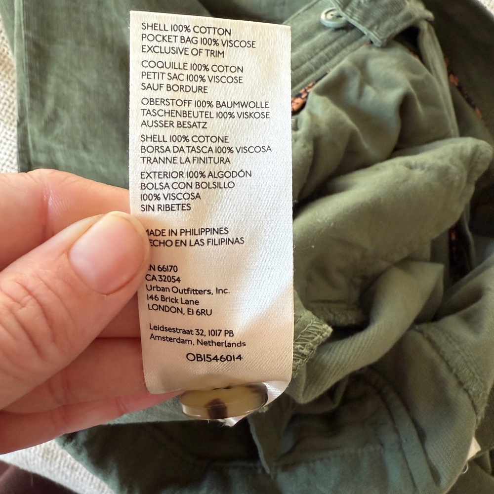 Anthropologie Olive Wide-Leg Corduroy  Pants - Picture 6 of 7